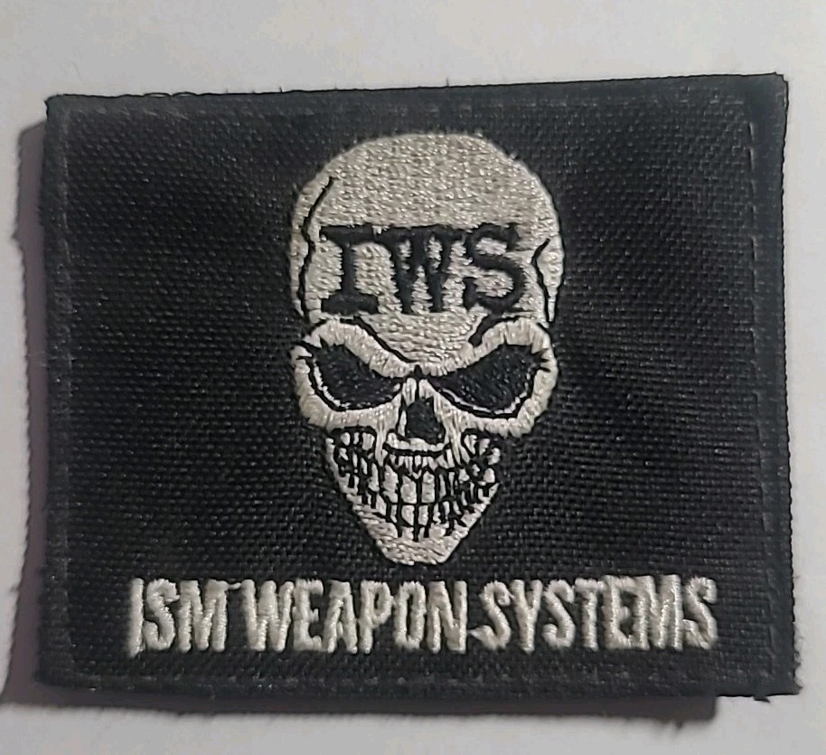 IWS Skull Morale Patch – “ISM Weapon Systems” – 3” x 2.5” Hook Back – Tactical