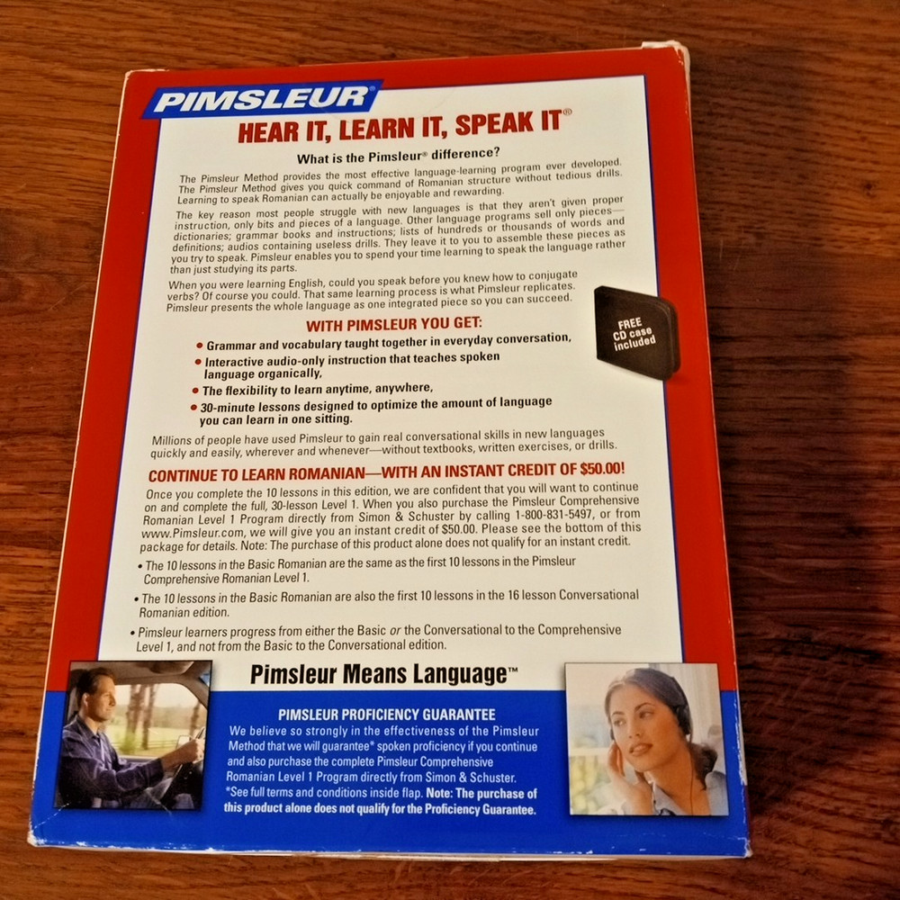 SIMON & SCHUSTER'S PIMSLEUR BASIC ROMANIAN LANGUAGE 5 CD BOX SET NEW SEALED RARE