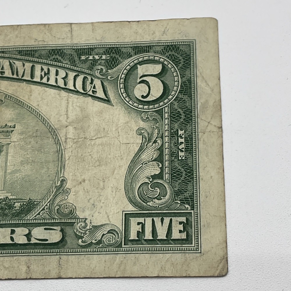 QTY (2) Series 1963 Five Dollar Bill $5 US Note Red Seal