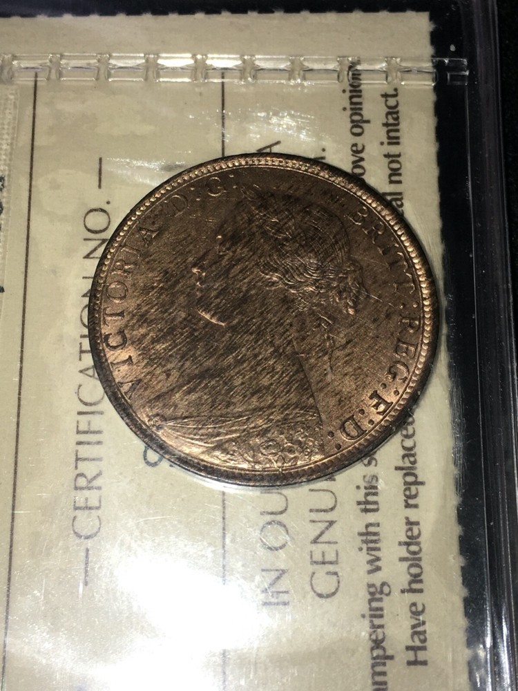 1861 Nova Scotia, 1 Cent Large Bud, ICCS Graded, **MS-64**