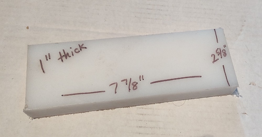 UHMW 1" Thick Rectangular Block
