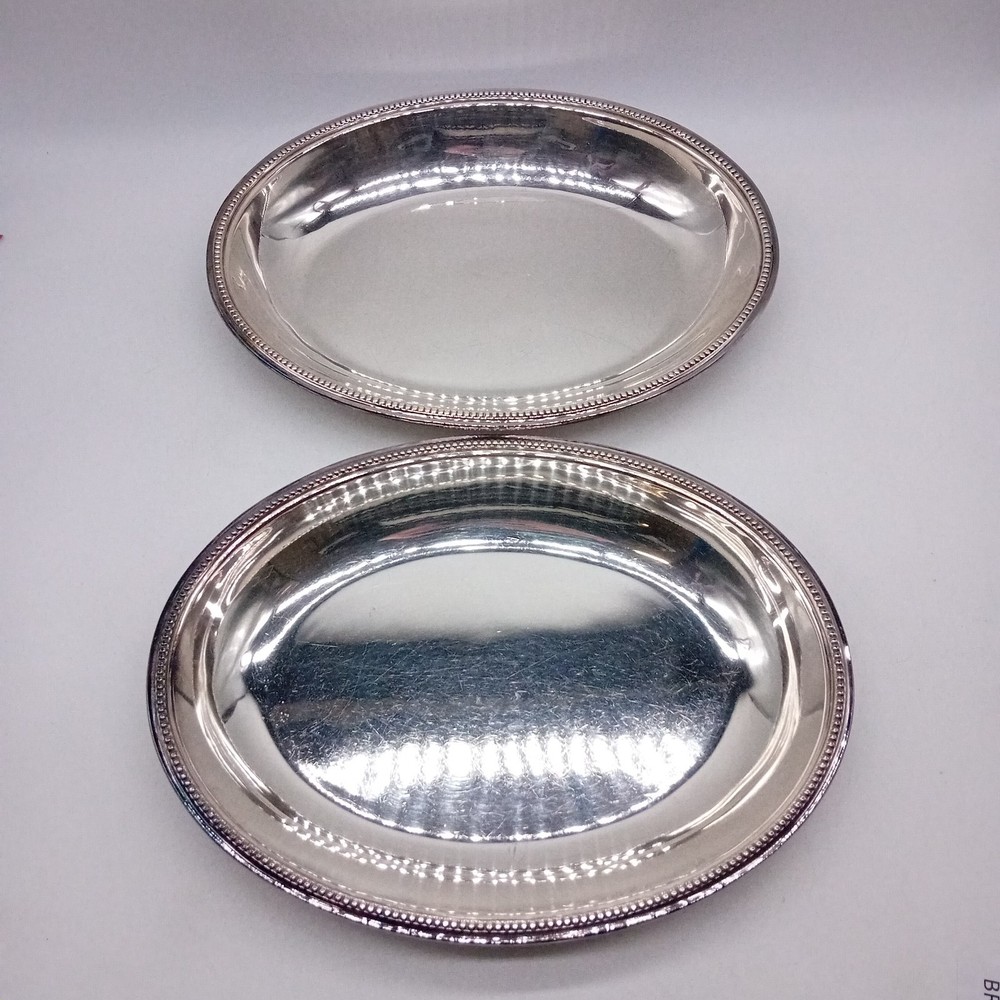 MAPPIN & WEBB Silver Plated Two Oval Serving Dishes, Previously Lids No Handles