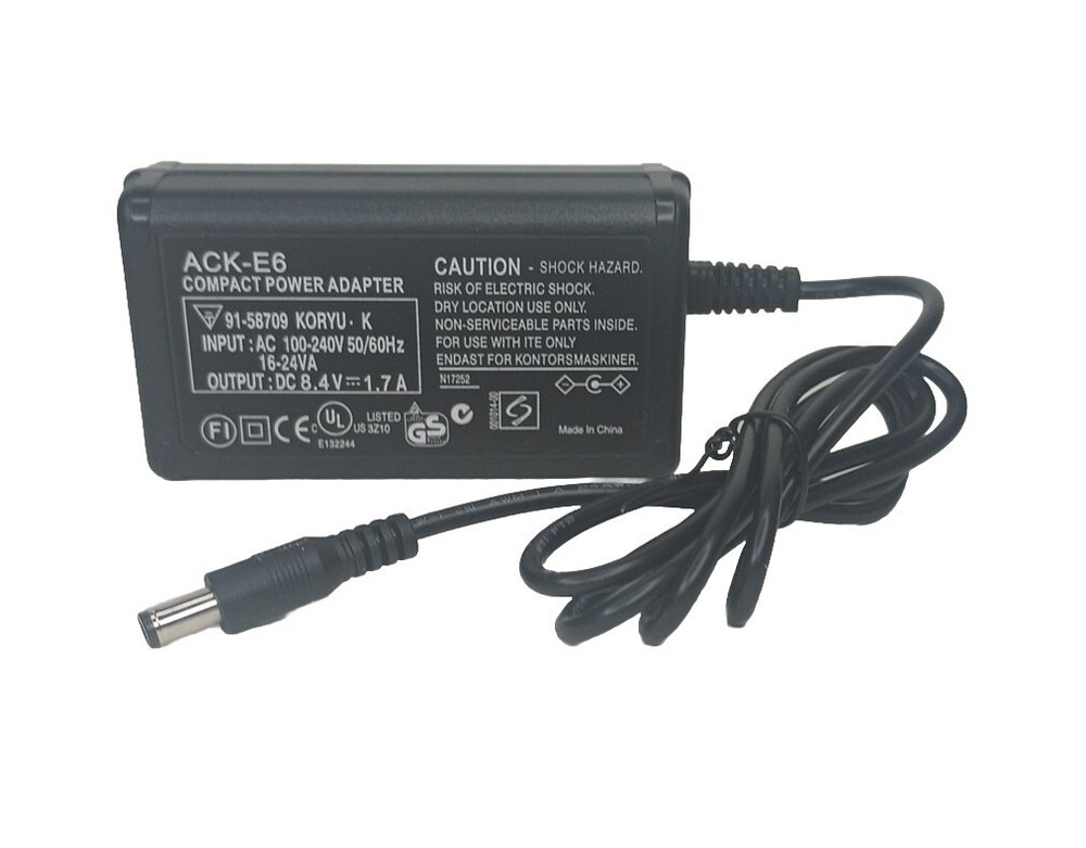 Replacement ACK-E6 AC Power Adapter**As Pictured Only**