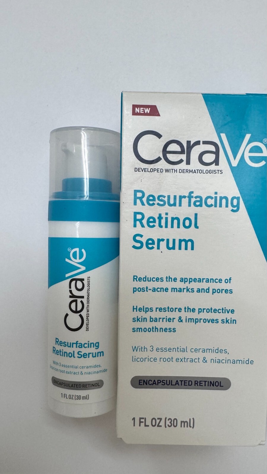 CeraVe Retinol Serum for Post-Acne Marks and Skin Texture 1oz (30ml)
