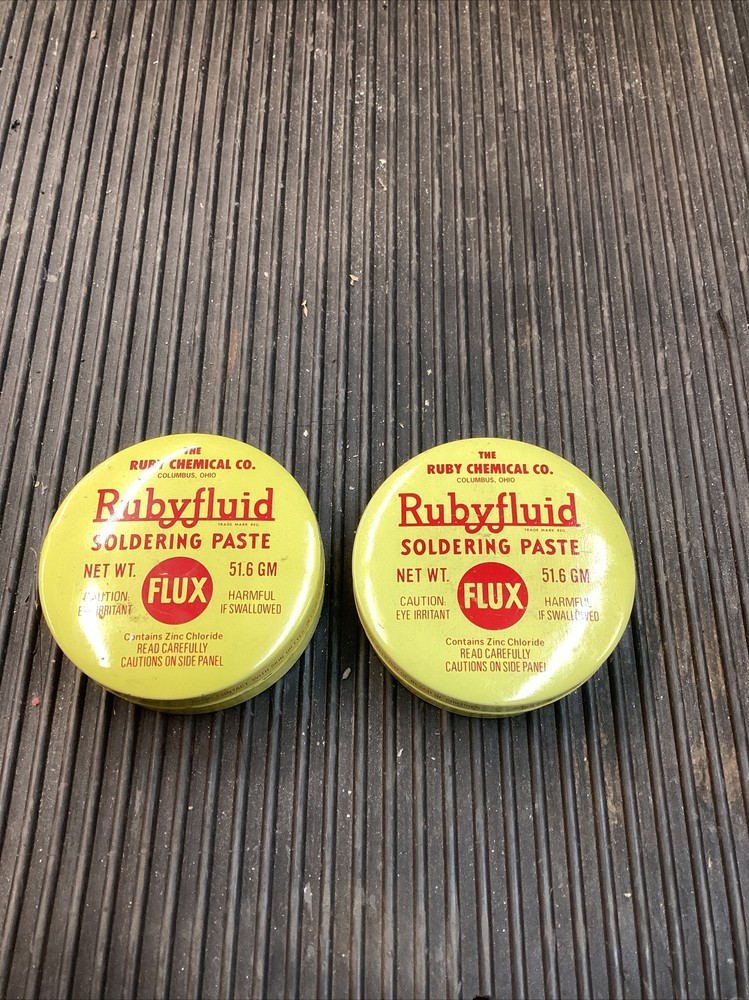 Two 50g cans of Flux soldering paste Rubyfluid