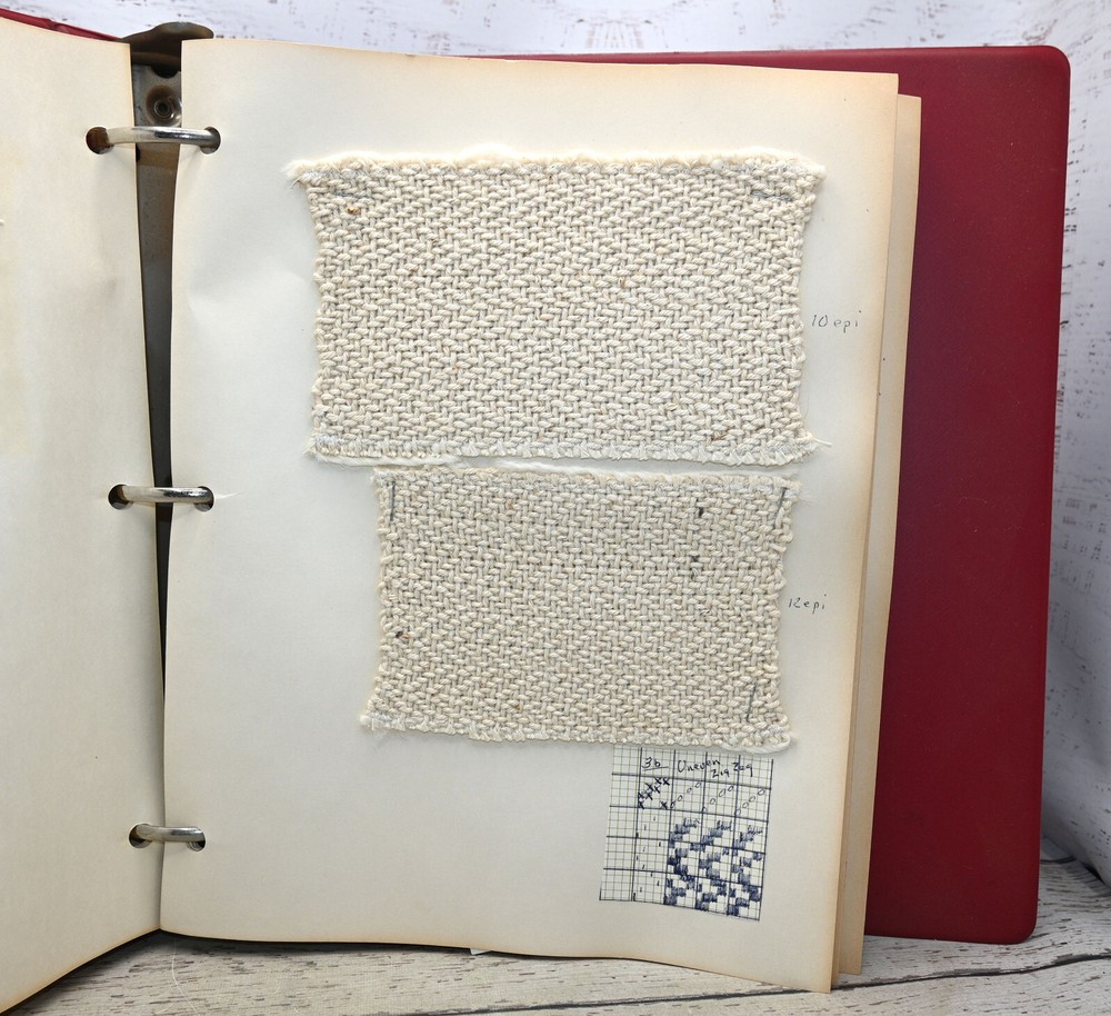 Twill Variations Weaving Pattern Sample Book Binder Instructions Handmade 1977