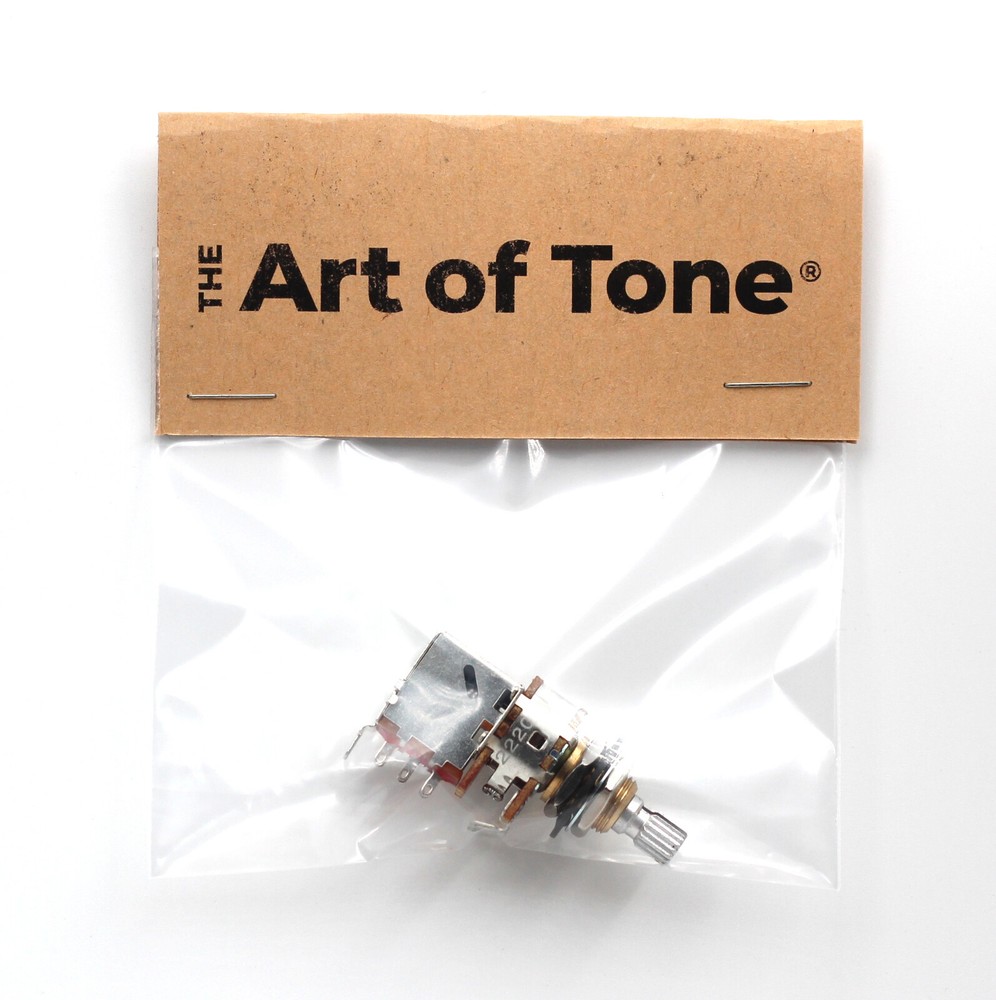 BOURNS 500K PUSH/PULL SHORT SPLIT SHAFT AUDIO TAPER POT / POTENTIOMETER