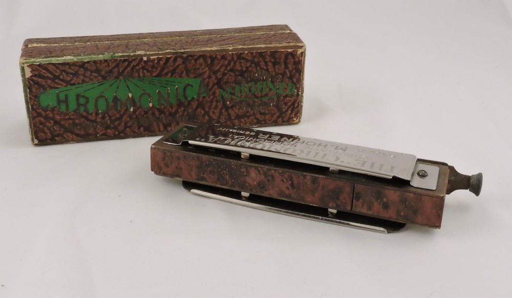 M. HOHNER German Harmonica "The Chromonica" Chromatic Case 1930's
