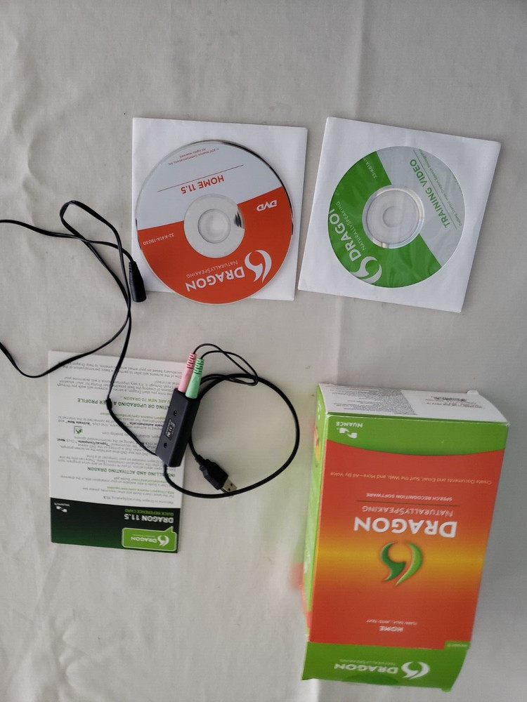 Dragon Naturally Speaking Home Version 11 Speech Recognition Software Microphone