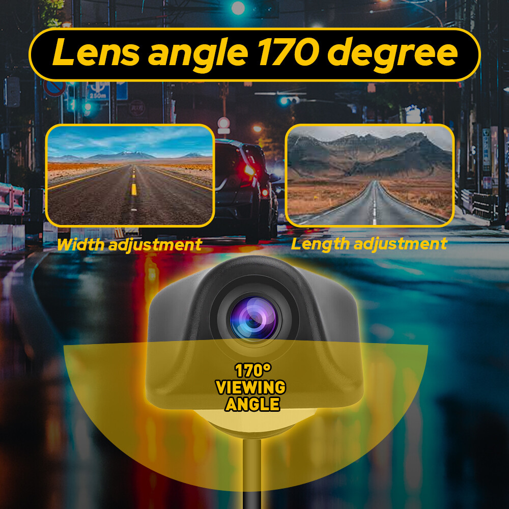 Rear View Reverse Backup Camera Parking 170°Wide Angle Night vision Adjustable
