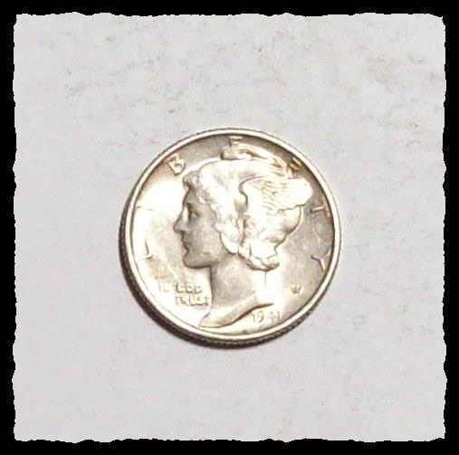 1941-S MERCURY DIME  Original Nice BU  #37C97
