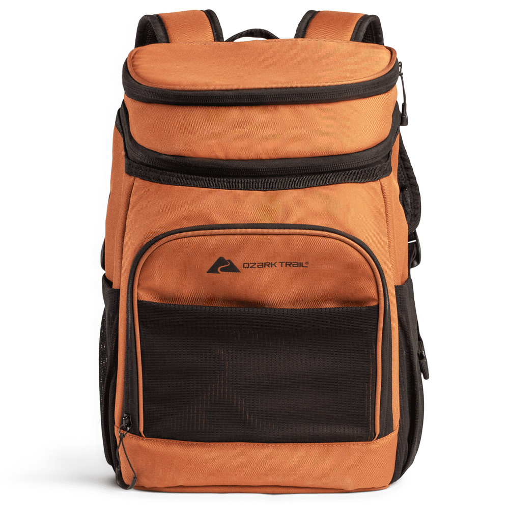 15 qt 20-Can Soft-Sided Cooler Backpack Brown