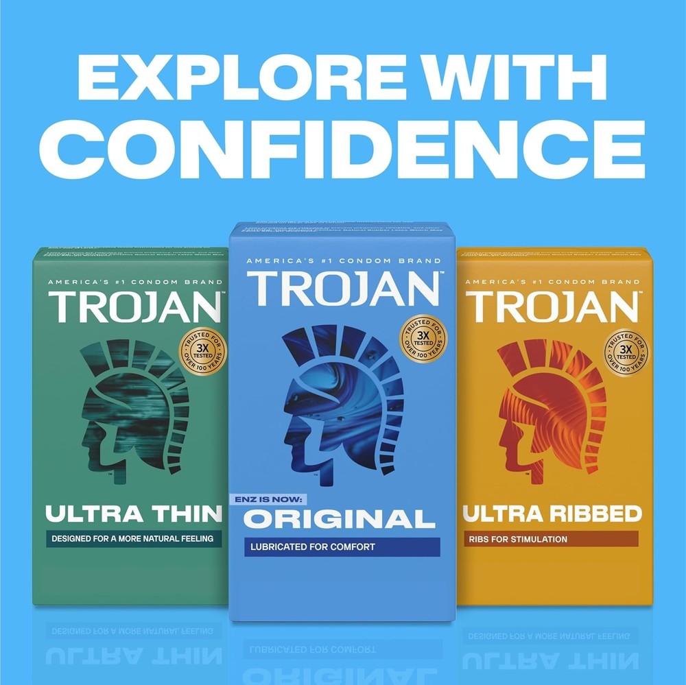 Trojan ENZ Classic Latex Condoms, 36 Count Value Pack - Explore with Confidence
