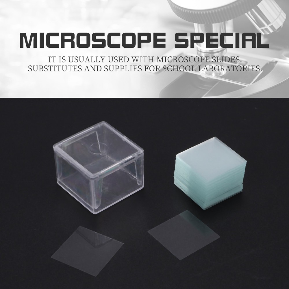 100pcs Transparent Slides Coverslips Coverslides 22x22mm For Microscope O5B4