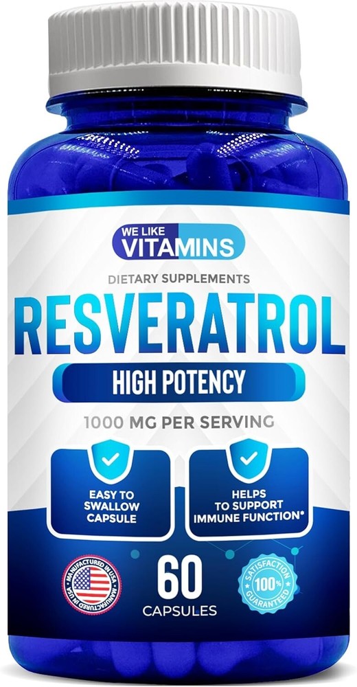 Resveratrol 1000mg 60 Count