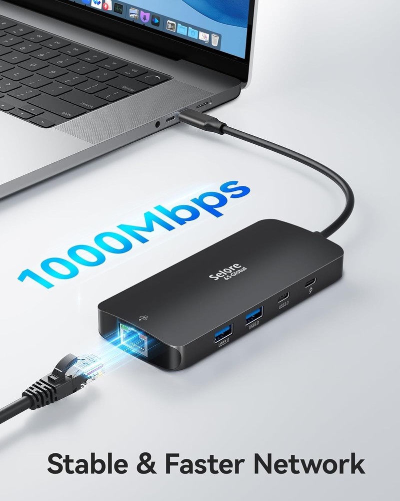 USB C Docking Station Thunderbolt 3/4/5 Compatible