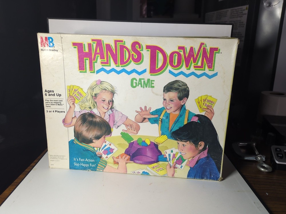 Vintage 1987 Hands Down Milton Bradley Game
