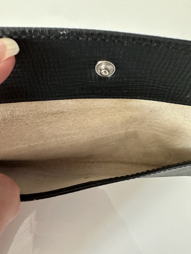 Vintage Coach Black Women's Folding Wallet with Logo Accent, Solid Pattern