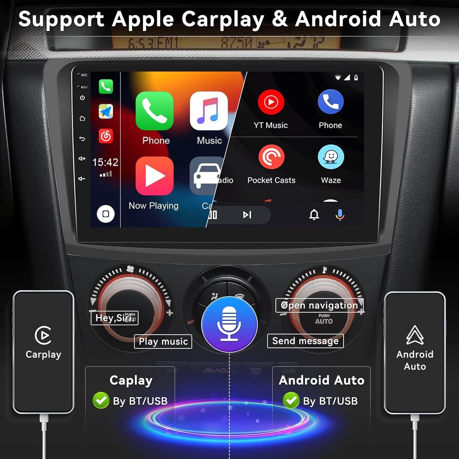 For Mazda 3 2010-2013 10" Android 14 Car Stereo Radio GPS Navi CarPlay BT FM+Cam