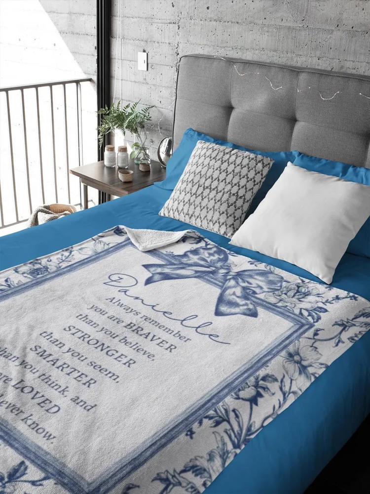 Personalized Inspirational Blanket Custom Gift Thoughtful Present
