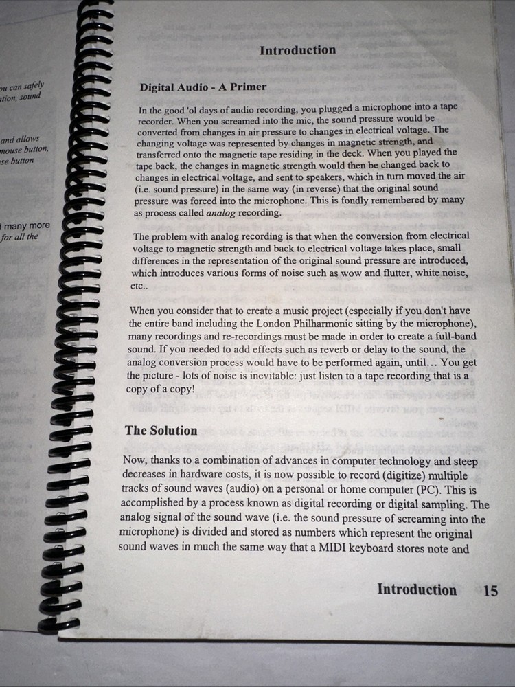 Power Tracks Pro Audio Users, Guide Book ( ONLY) Vintage