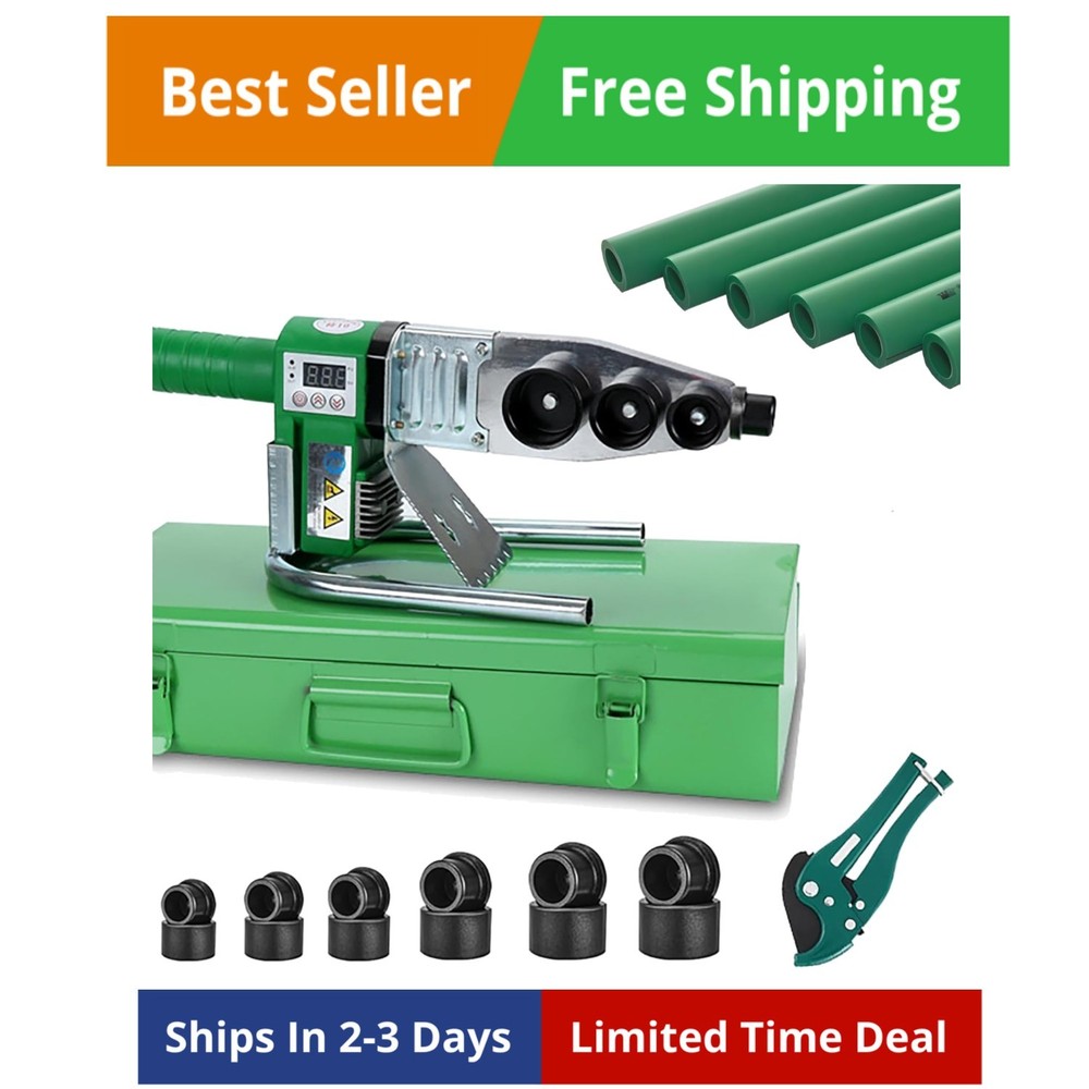 Plastic Pipe Welder 110V Plastic Pipe Welding Tool Pipe Welding Machine PP, PP-R