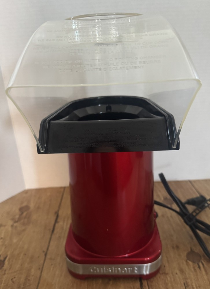 Cuisinart EasyPop Series Hot Air Corn Kernel Popcorn Maker Metallic Red