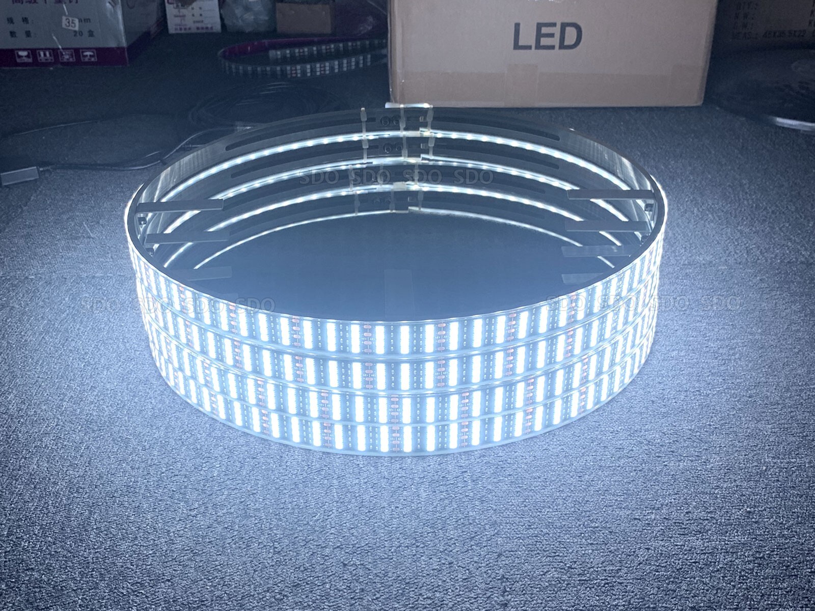 4Rings 15.5'' Quad Row Wheel Lights Strobe Pure White LED Rim Lights for Truck