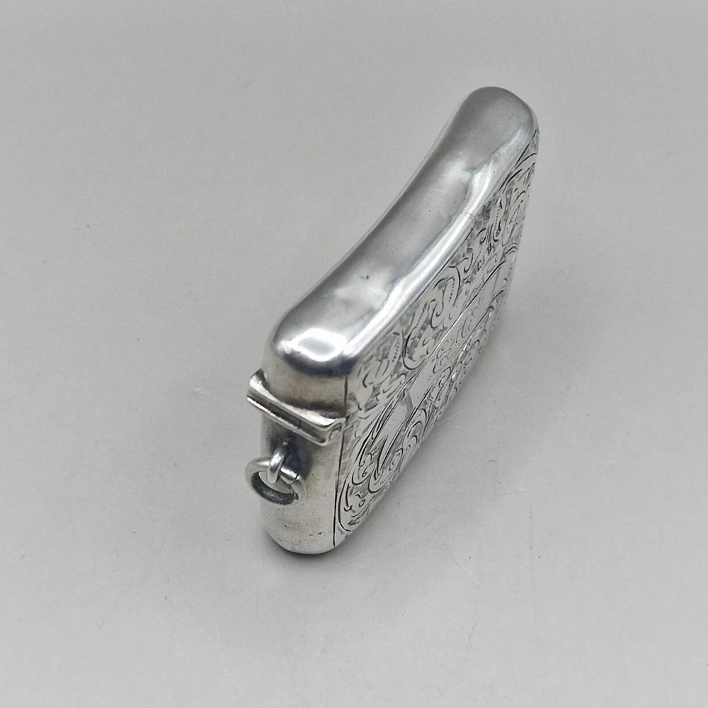 Rare Solid Silver Vesta Case With Two Compartments by Thomas & Marshall 1906