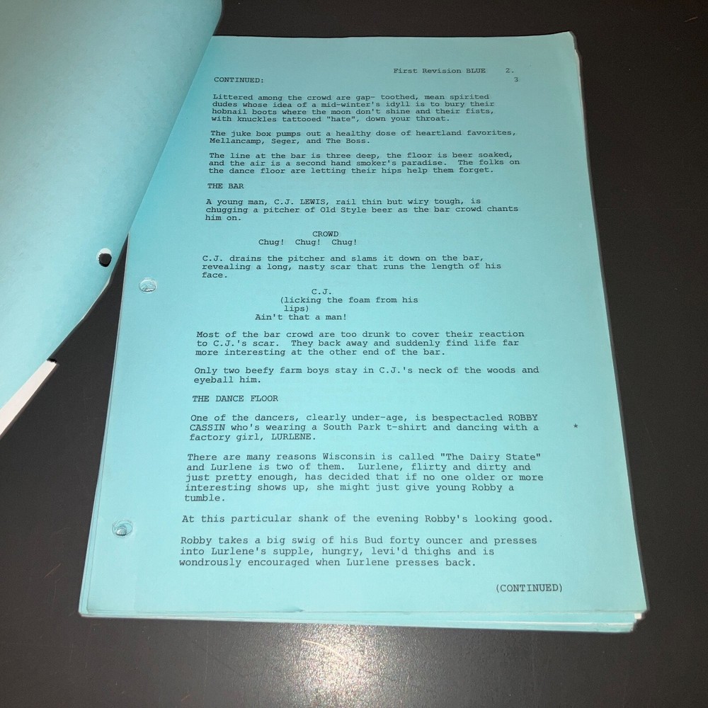 BLACK CADILLAC (12/10/01) Numbered Shooting Draft + Notes + Schedule + COA!