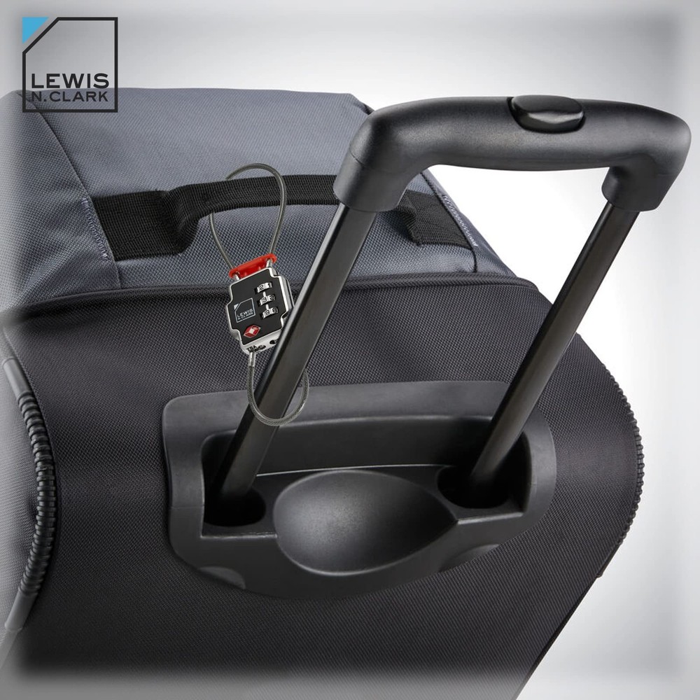 Triple Security Lock - Resettable Combination Lock, Black, 3-Dial, TSA Friend...