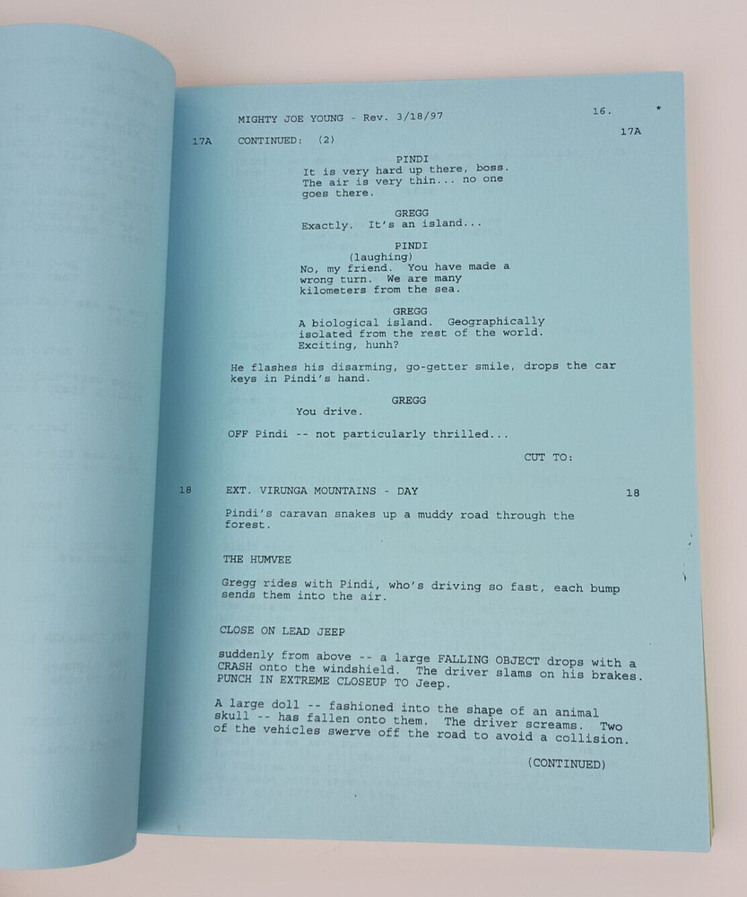 Mighty Joe Young Original Script with multiple revision page colors