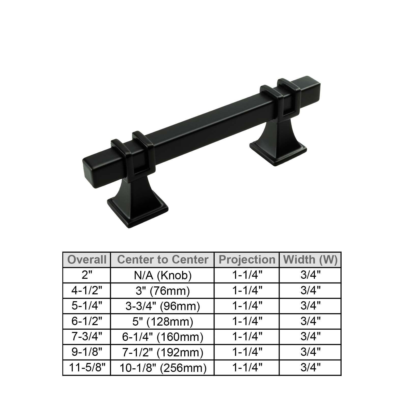 Matte Black Traditional Cabinet Handles Pull Kitchen Hardware Stainless Steel