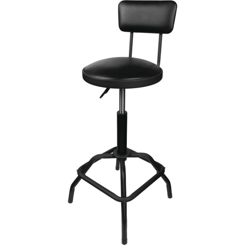 Comfortable Adjustable Performance Tool Pneumatic Swivel Shop Garage Stool Black