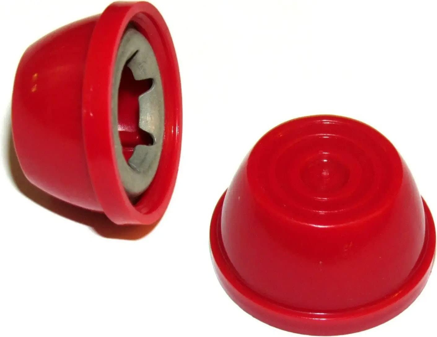 Quadrapoint Hub Caps for Bike/TRIKES/Scooter Compatible with 3/8 inch, Red
