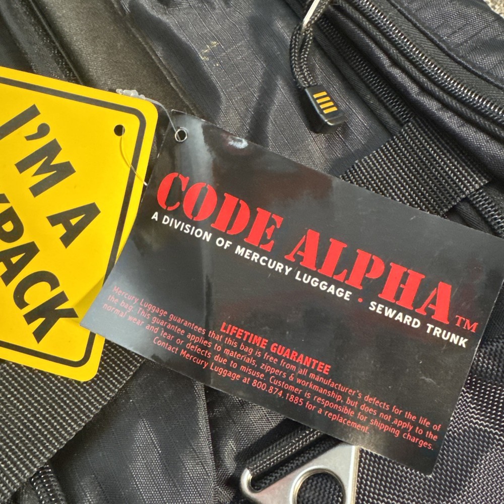 Code Alpha Large Military Fast Back Duffle Backpack New