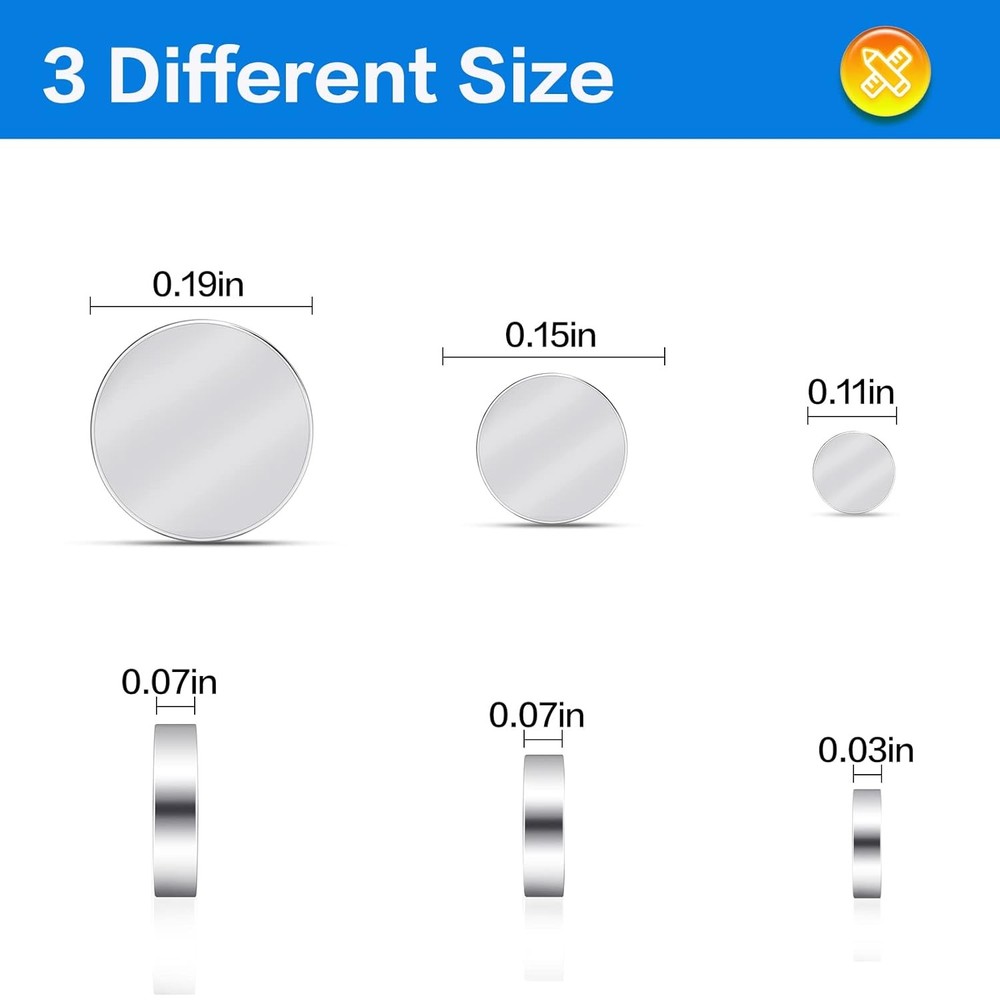Small 400Pcs Rare Earth 3 Different Sizes Tiny Mini Magnets for Crafts, Small