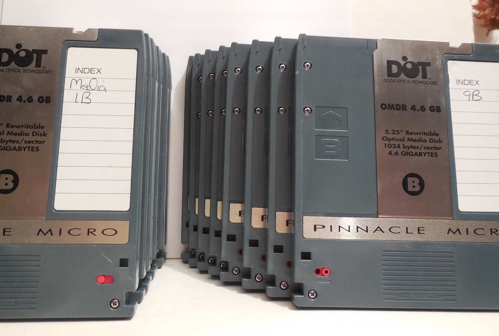 DOT Pinnacle Micro APEX MO Media 4.6GB 1024byte/sector Rewritable