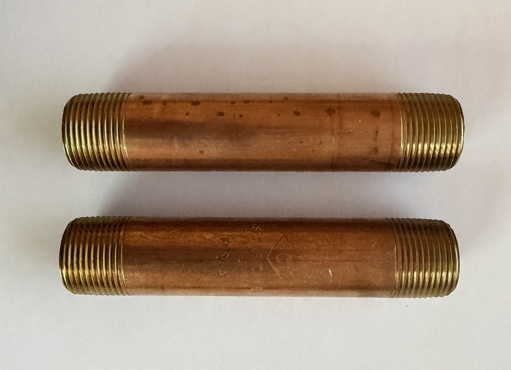 3/4 x 5 brass nipples. 2 quantity.
