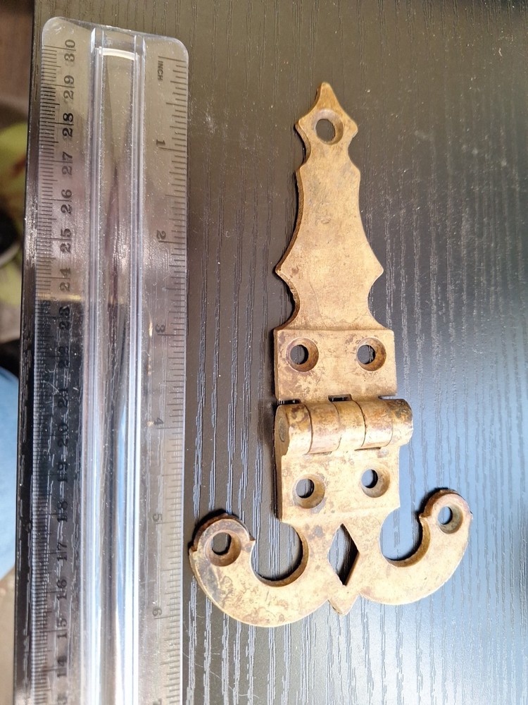 Vintage 4 Inch Brass Hinge Rams Horn