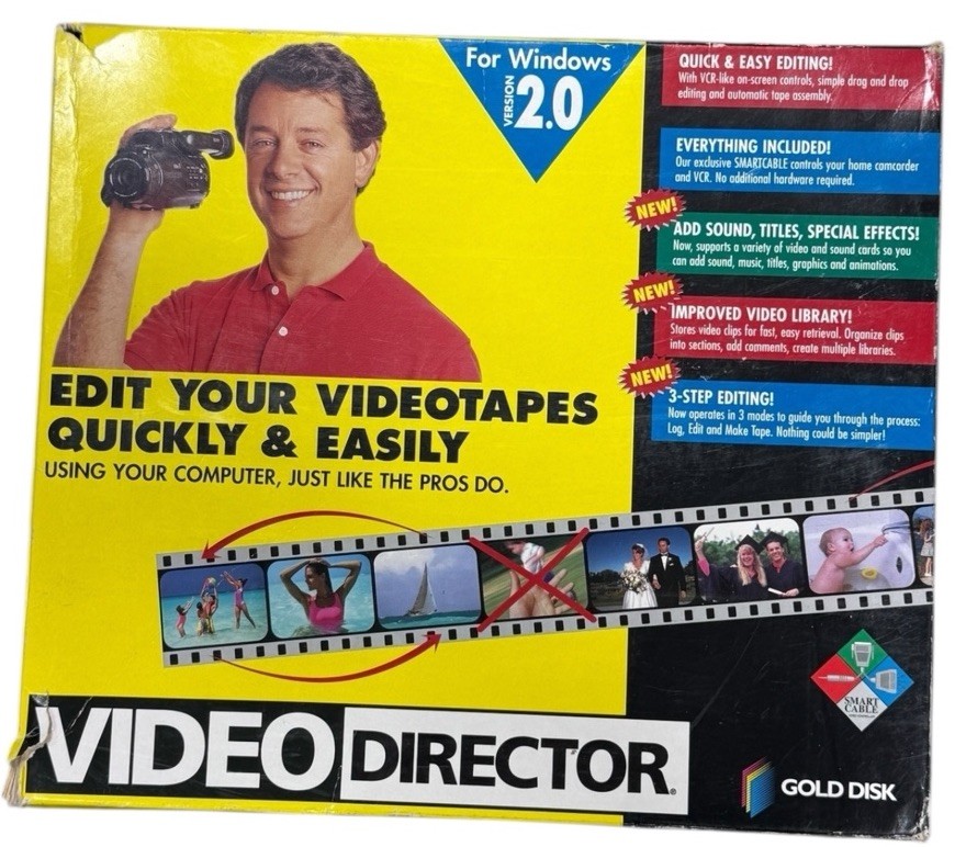 Video Director Software - 3.5 Floppy Disc Install - Req: Windows 3.1+ Vintage!