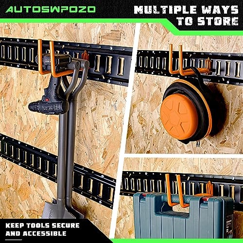 2-Pack E-Track Heavy Duty Shovel/Tool Hanger, E Track Hooks for Tools, 2 Pack