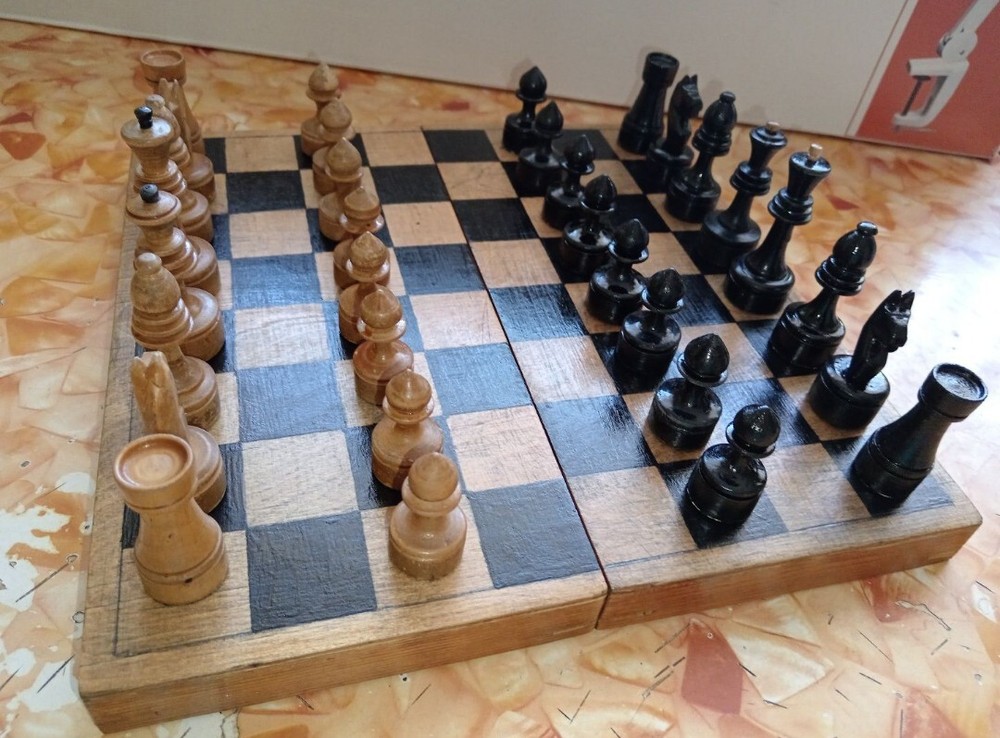 Antique Soviet Chess OLD USSR Wood