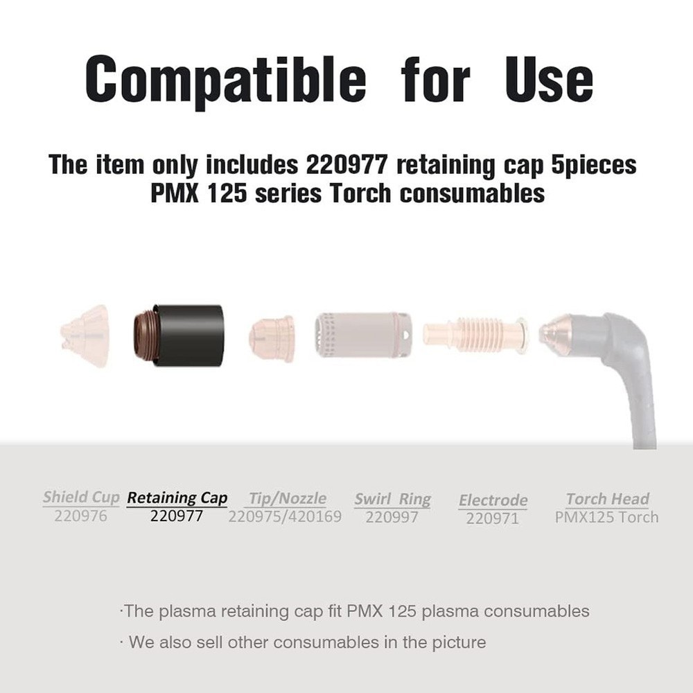 Mounting Cap Plasma Fixing Cap 220977 For PowerMax125 Plasma Retaining Cap