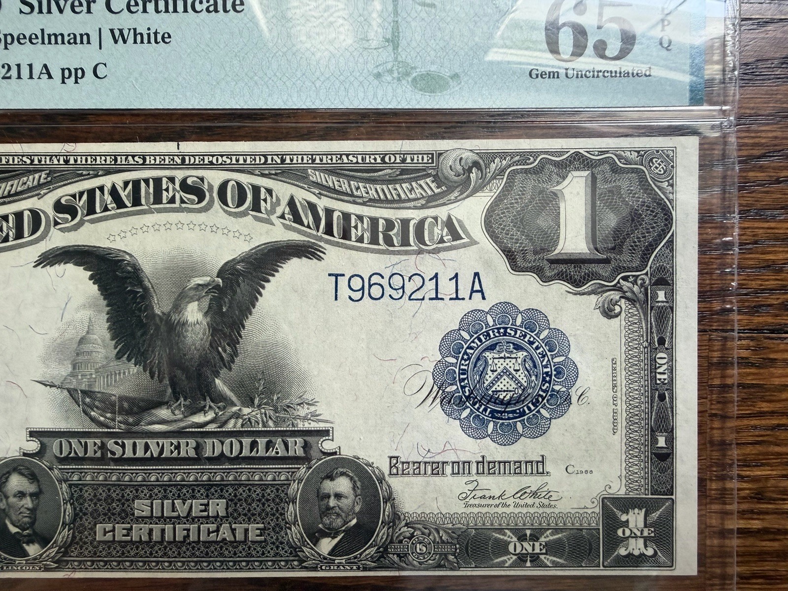 1899 $1 "Black Eagle" Silver Certificate PMG 65 EPQ, Fr 236