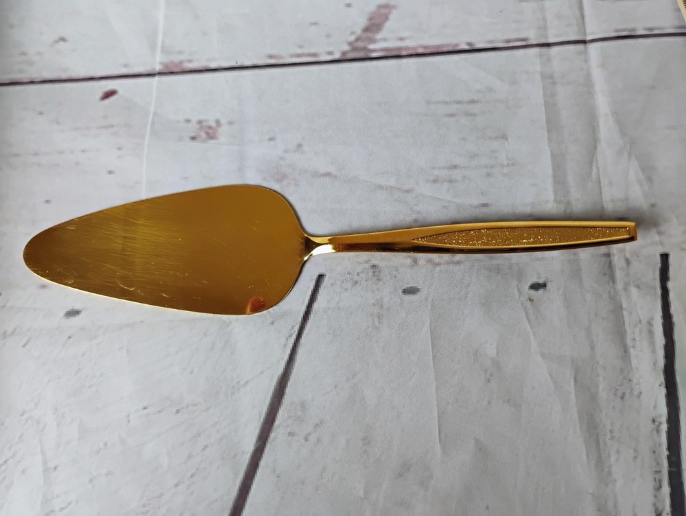 Gold Plated Vintage Cake Serving Heavy Wedding Cake Server