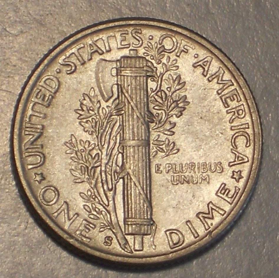 1944 S Mercury Dime 90% Silver XF Extra Fine