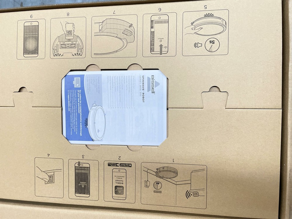 BISSELL SpinWave Wet and Dry Robot Vacuum, WiFi Connected with Structured