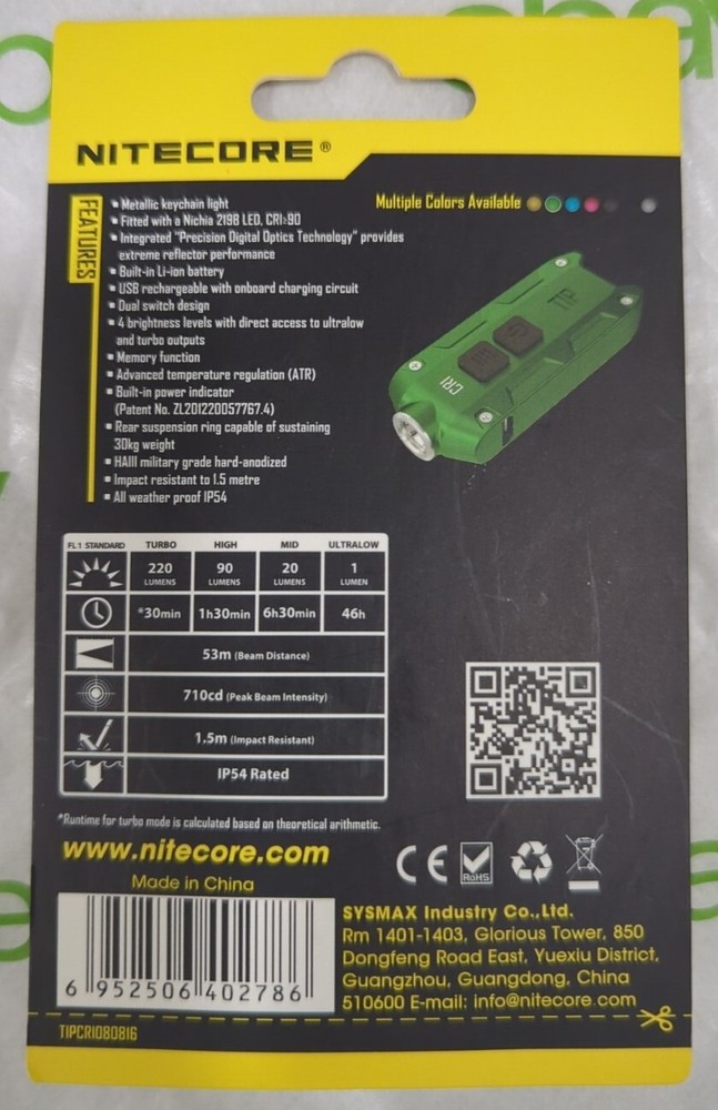 Nitecore Rechargeable Keychain Light New