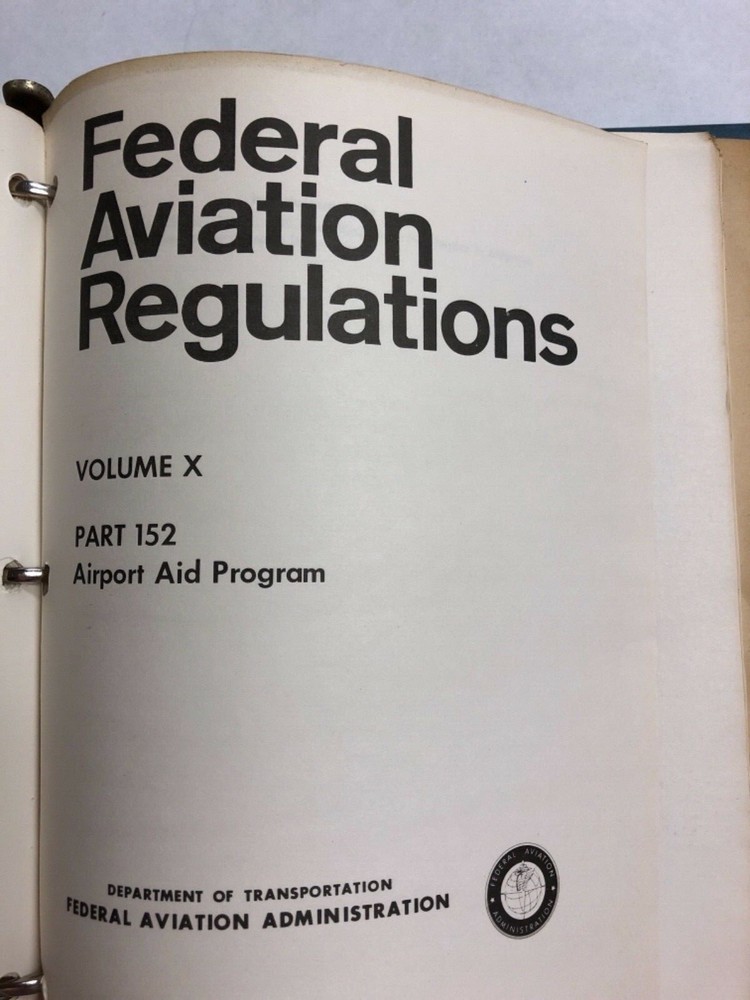 Federal Aviation Regulations 1972 Original